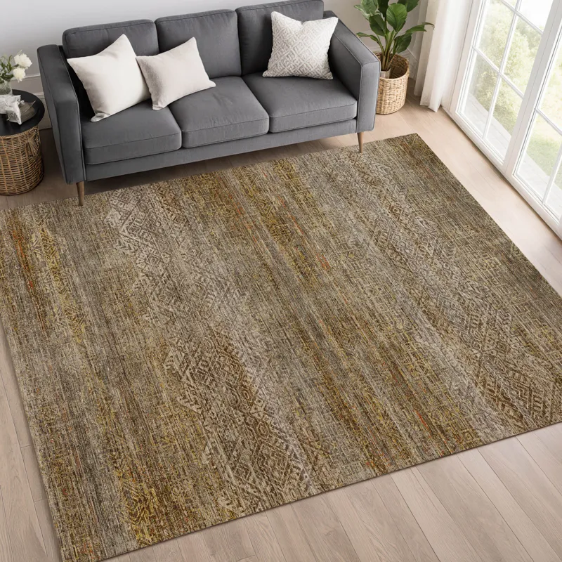 Machine Washable Vico Taupe 3\' x 5\' Rug