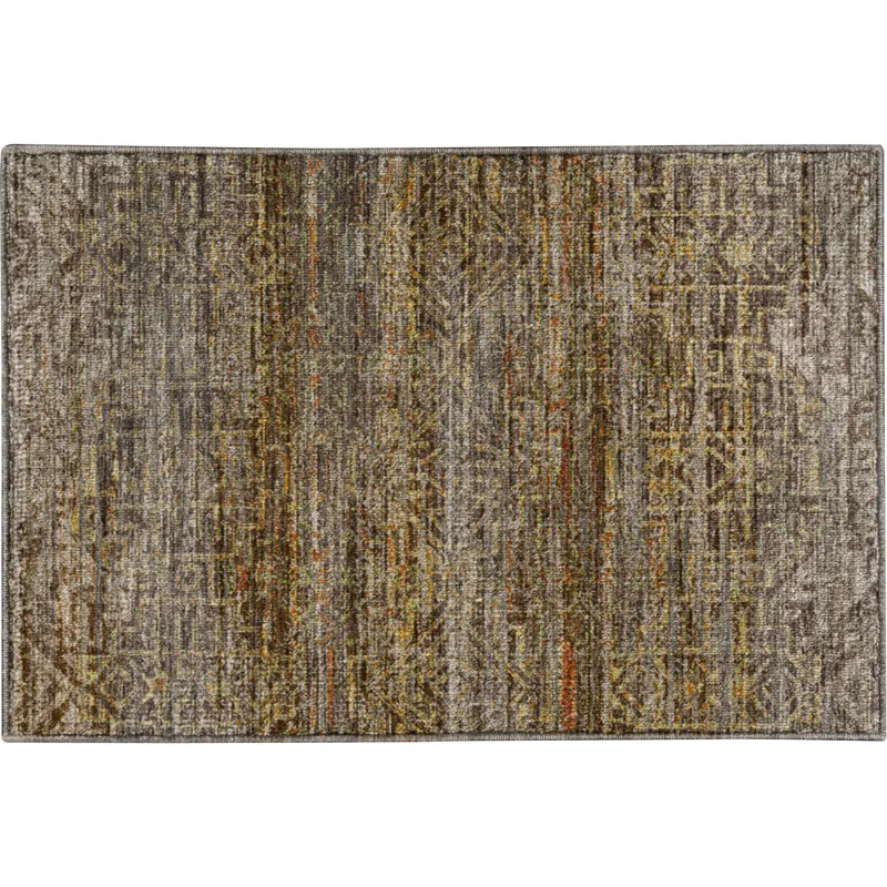 Machine Washable Vico Taupe 1\'8\" x 2\'6\" Rug