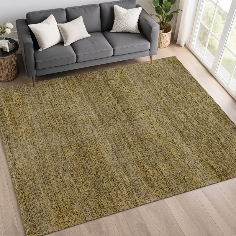 Machine Washable Vico Gold 10\' x 14\' Rug