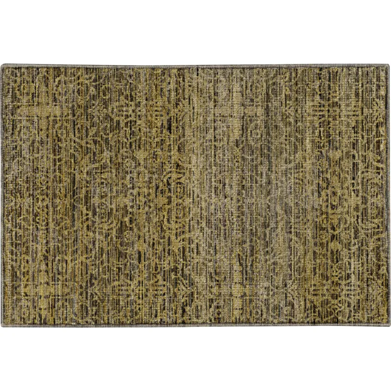 Machine Washable Vico Gold 1\'8\" x 2\'6\" Rug
