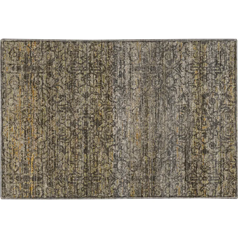 Machine Washable Vico Graphite 1\'8\" x 2\'6\" Rug