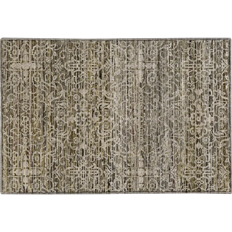 Machine Washable Vico Khaki 1\'8\" x 2\'6\" Rug