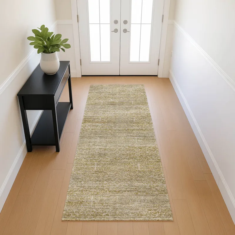 Machine Washable Vico Linen 2\'3\" x 7\'6\" Runner Rug