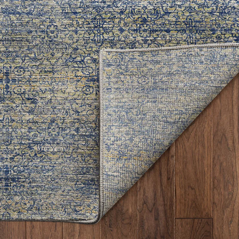 Machine Washable Vico Navy 10\' x 14\' Rug