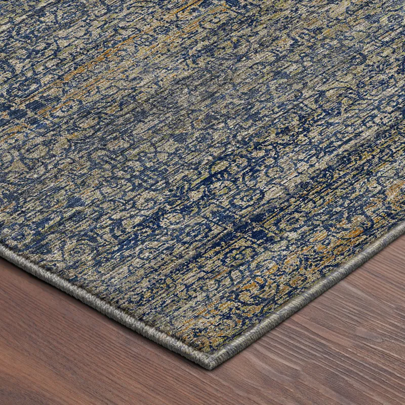Machine Washable Vico Navy 10\' x 14\' Rug