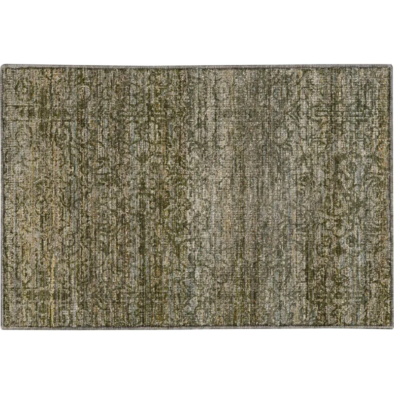 Machine Washable Vico Olive 1\'8\" x 2\'6\" Rug