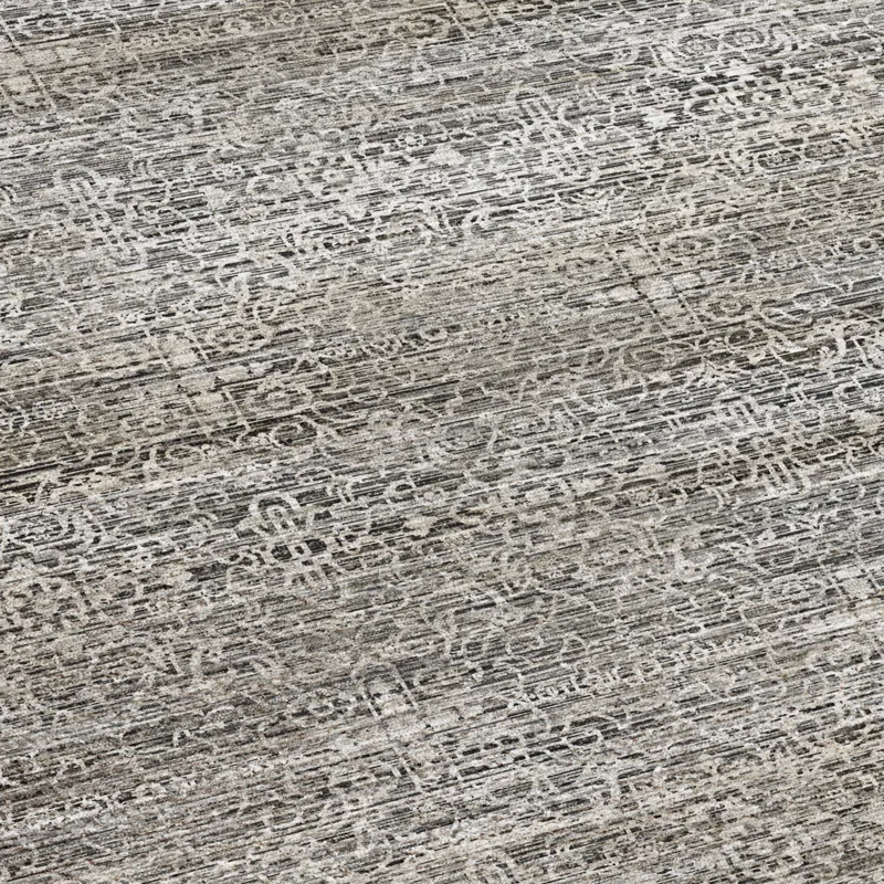 Machine Washable Vico Silver 1\'8\" x 2\'6\" Rug