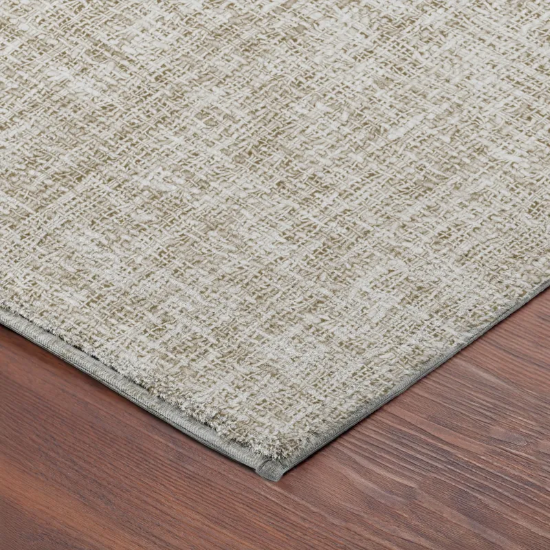 Luxury Washable Voyage Beige 8\' x 8\' Round Rug