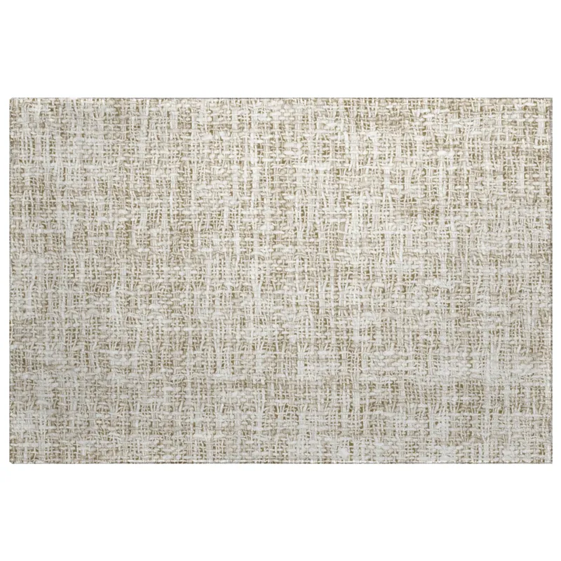 Luxury Washable Voyage Beige 1\'8\" x 2\'6\" Rug
