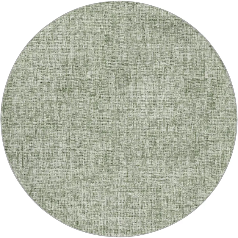 Luxury Washable Voyage Fern 8\' x 8\' Round Rug