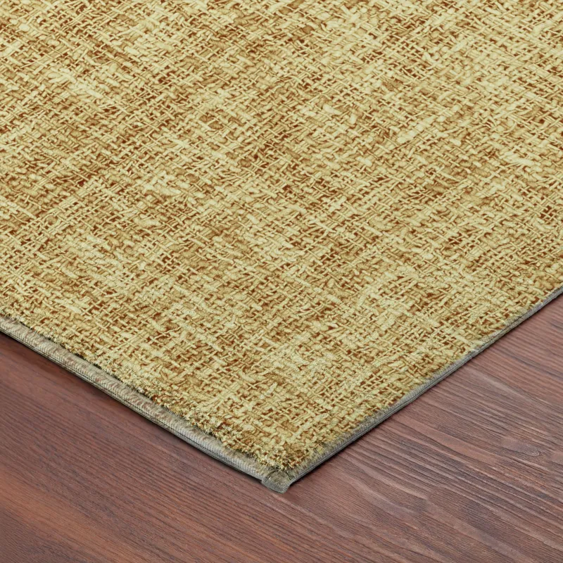 Luxury Washable Voyage Gold 3\' x 5\' Rug