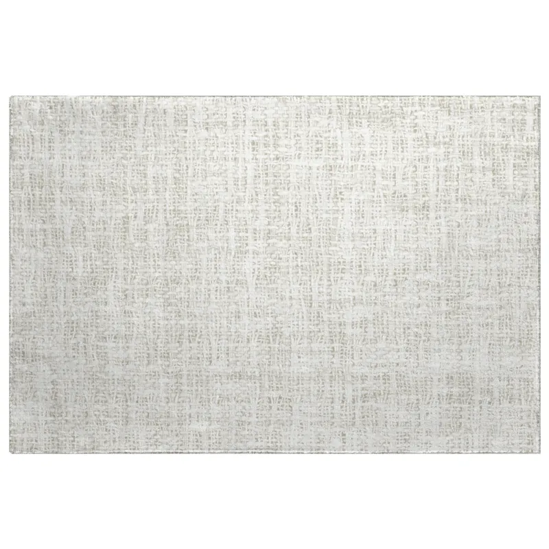 Luxury Washable Voyage Ivory 1\'8\" x 2\'6\" Rug
