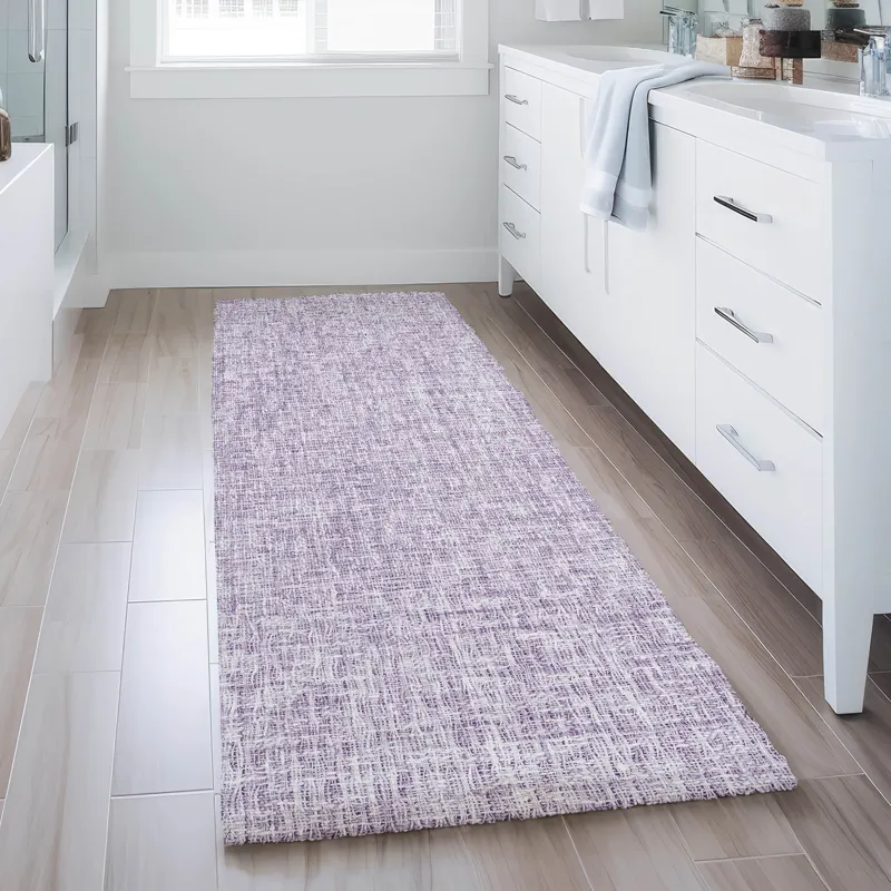 Luxury Washable Voyage Lavender 2\'3\" x 7\'6\" Runner Rug