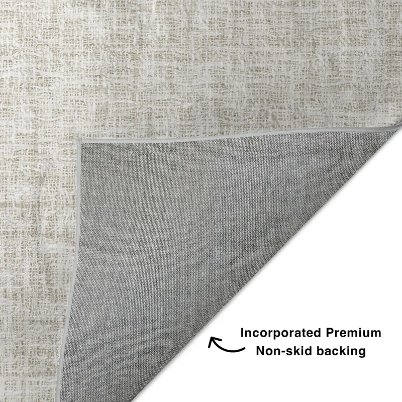 Luxury Washable Voyage Linen 1\'8\" x 2\'6\" Rug