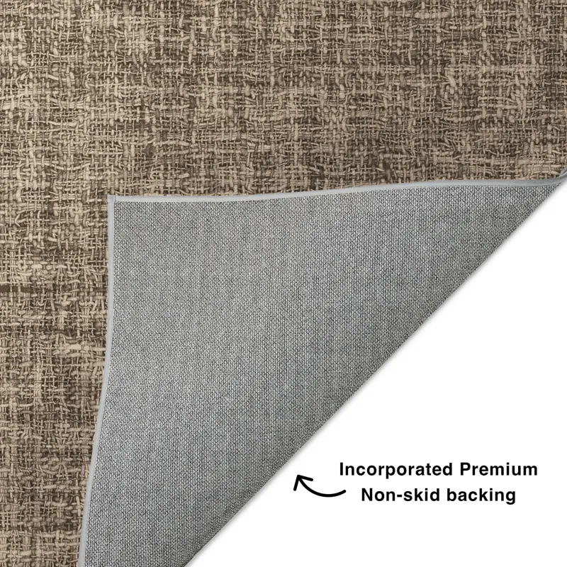 Luxury Washable Voyage Mocha 8\' x 10\' Rug