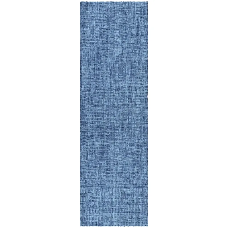 Luxury Washable Voyage Navy 2\'3\" x 7\'6\" Runner Rug