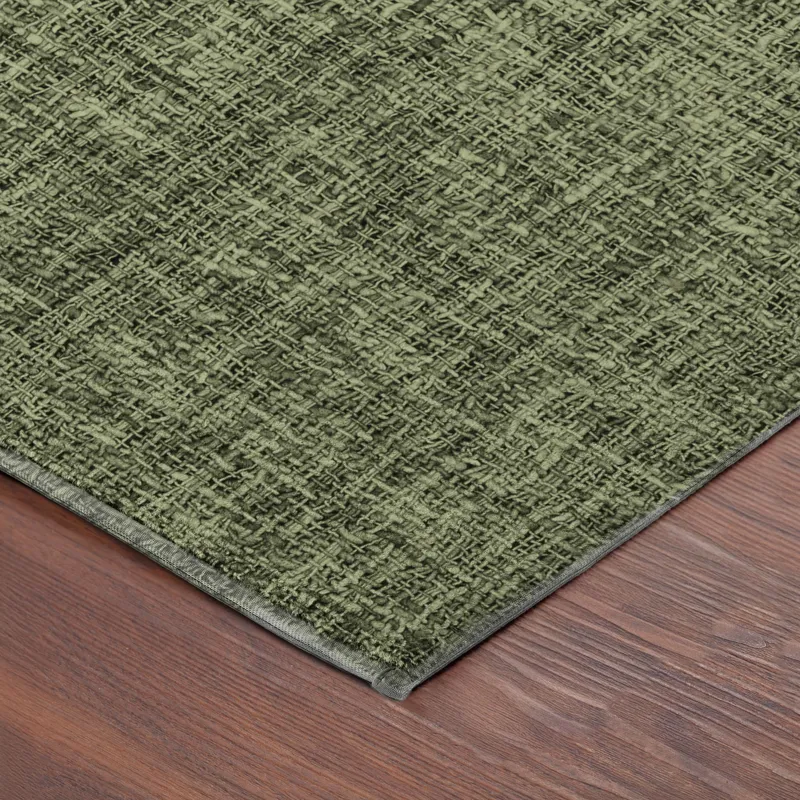 Luxury Washable Voyage Olive 10\' x 14\' Rug