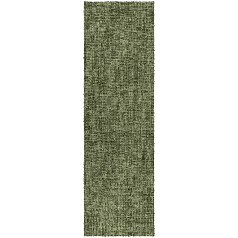 Luxury Washable Voyage Olive 2\'3\" x 7\'6\" Runner Rug