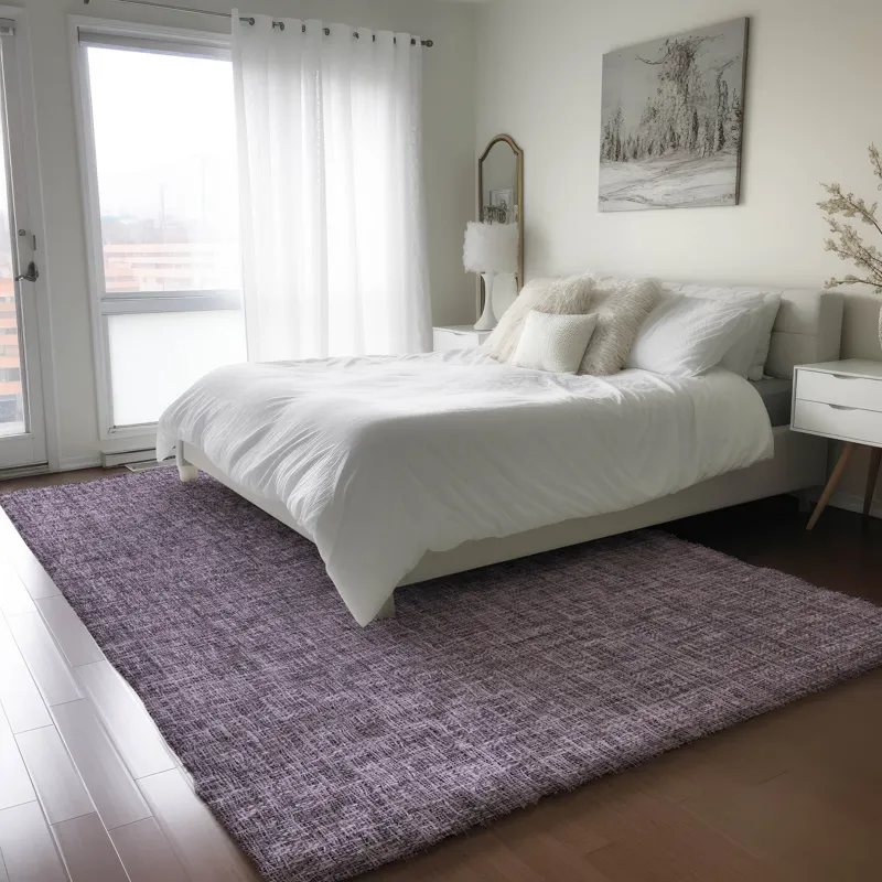 Luxury Washable Voyage Plum 3\' x 5\' Rug