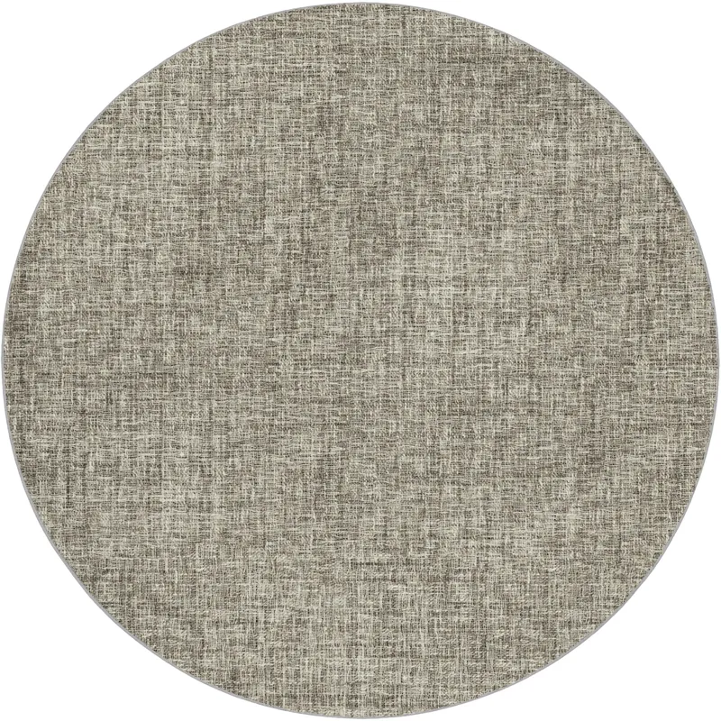 Luxury Washable Voyage Putty 8\' x 8\' Round Rug