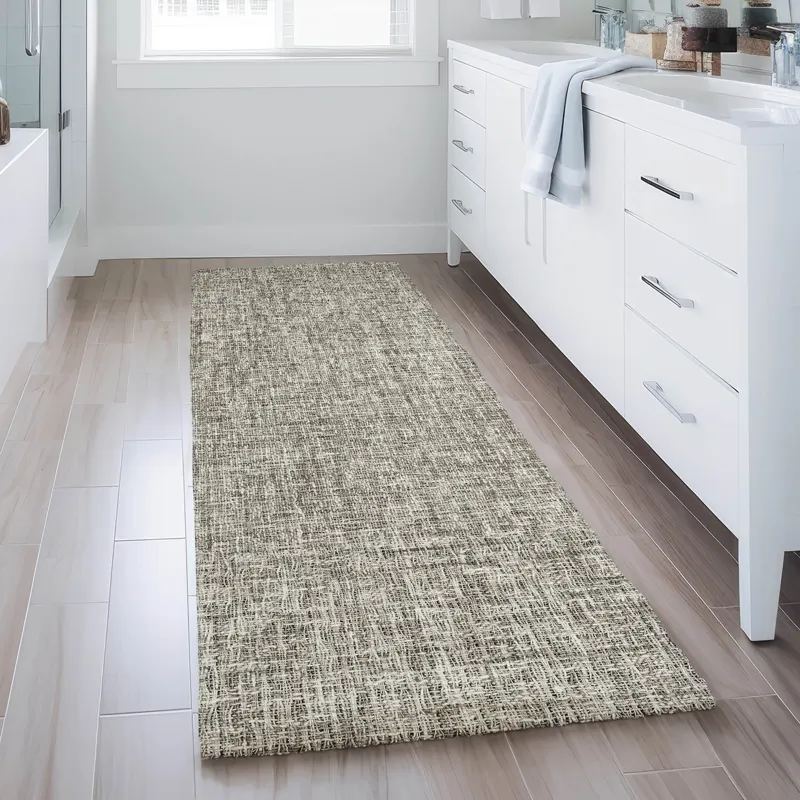 Luxury Washable Voyage Putty 2\'3\" x 7\'6\" Runner Rug