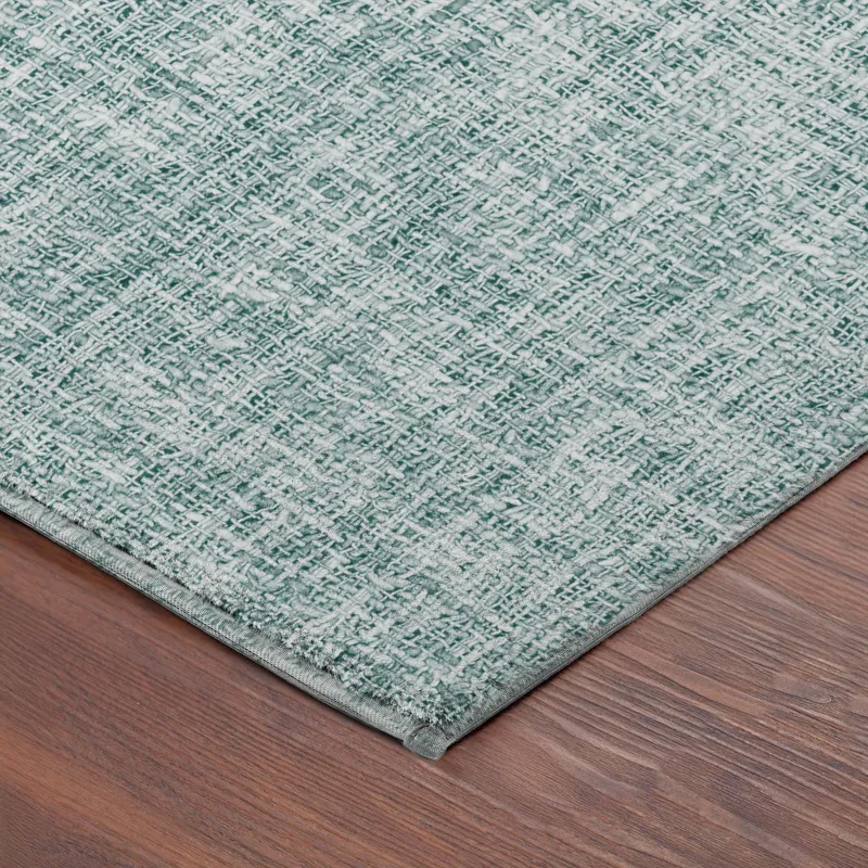 Luxury Washable Voyage Seafoam 8\' x 8\' Round Rug