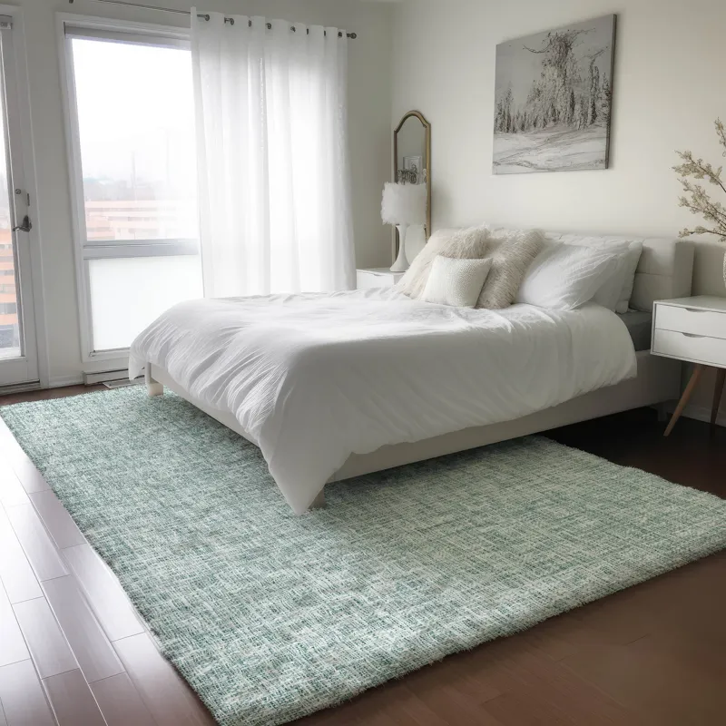 Luxury Washable Voyage Seafoam 8\' x 10\' Rug