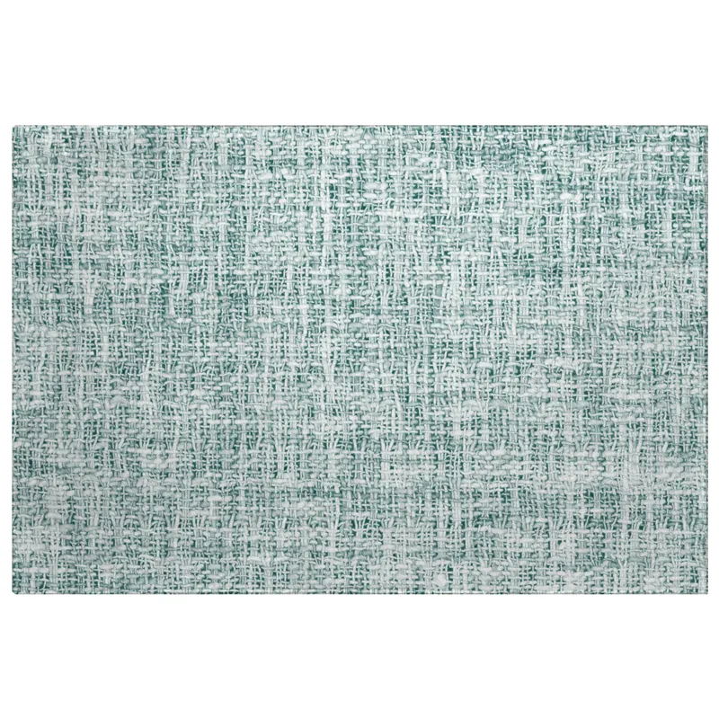 Luxury Washable Voyage Seafoam 1\'8\" x 2\'6\" Rug