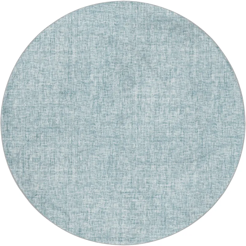 Luxury Washable Voyage Sky 8\' x 8\' Round Rug