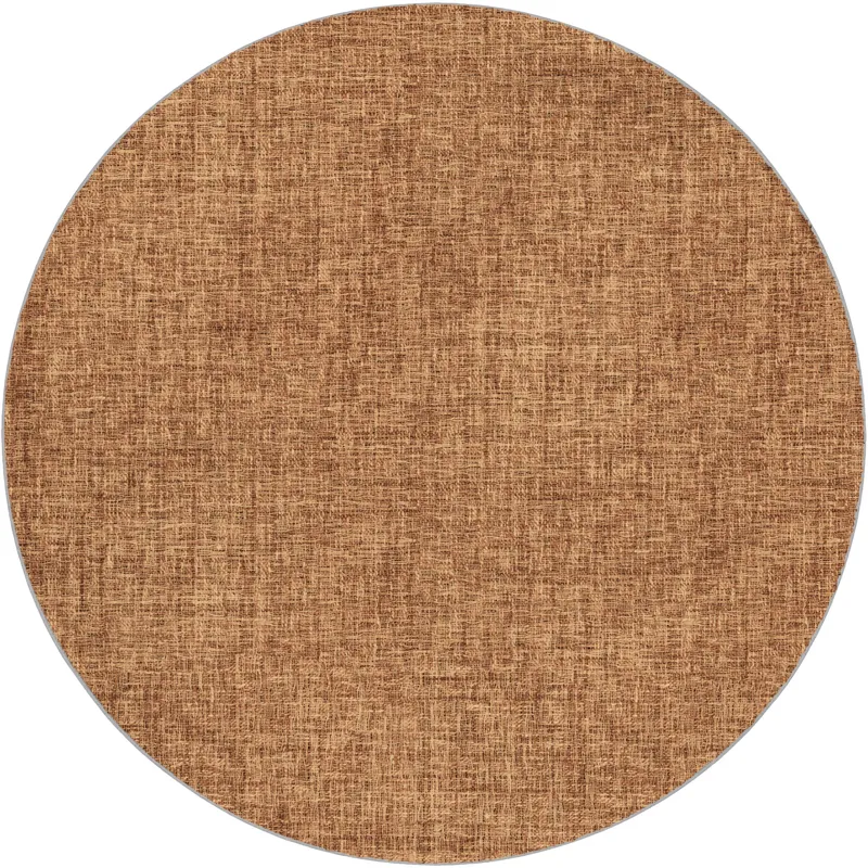 Luxury Washable Voyage Spice 8\' x 8\' Round Rug