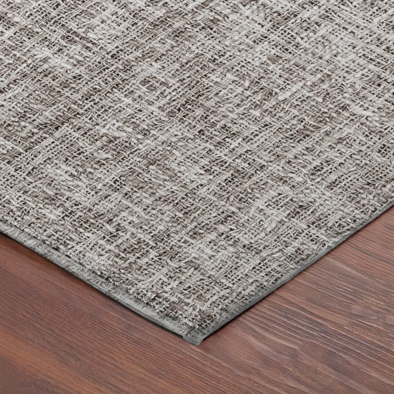 Luxury Washable Voyage Taupe 2\'3\" x 7\'6\" Runner Rug