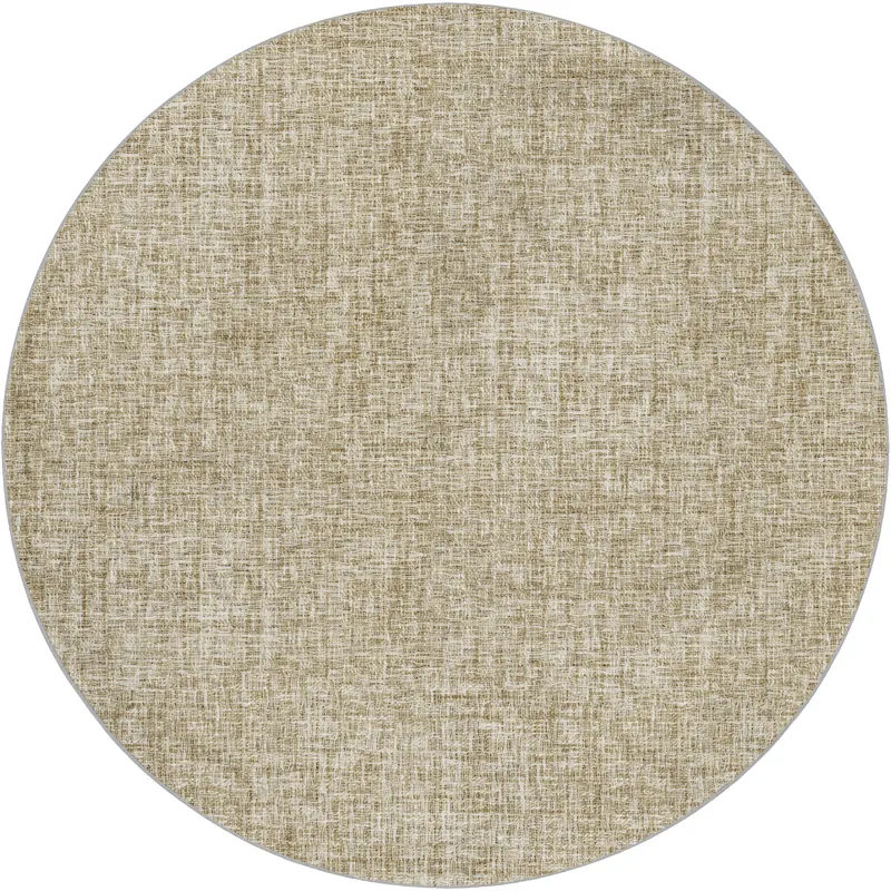 Luxury Washable Voyage Walnut 8\' x 8\' Round Rug