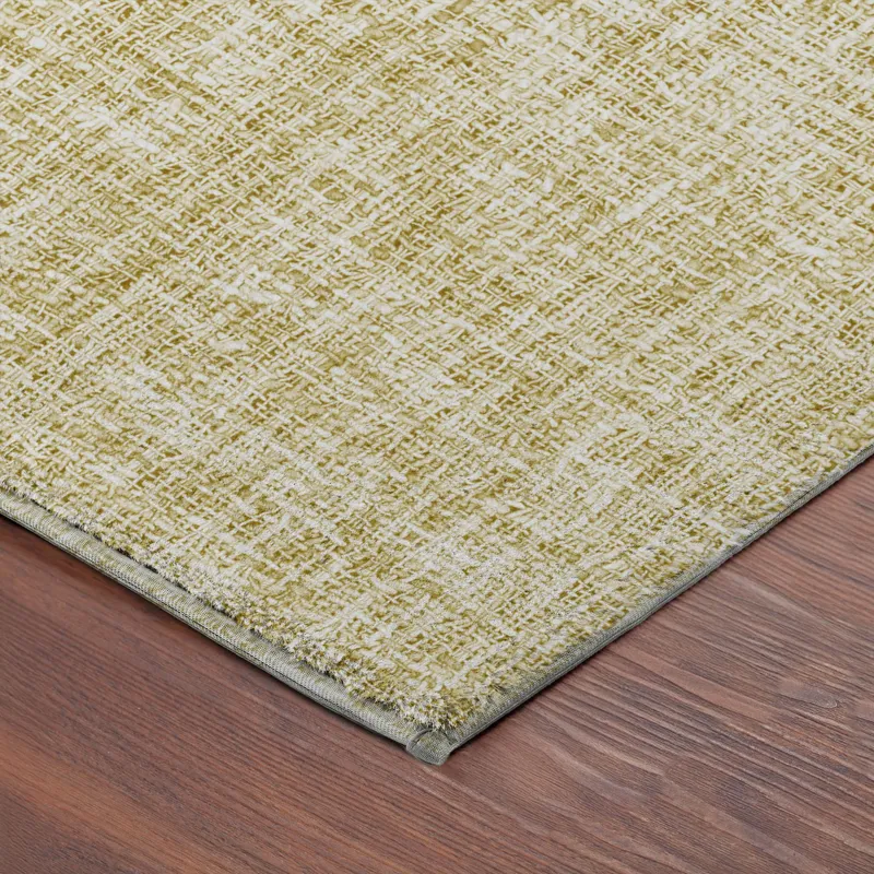 Luxury Washable Voyage Wheat 1\'8\" x 2\'6\" Rug