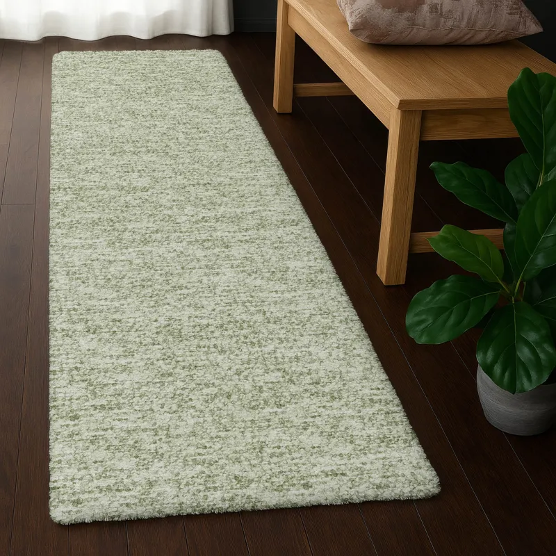 Luxury Washable Voyage Celery 2\'3\" x 7\'6\" Runner Rug