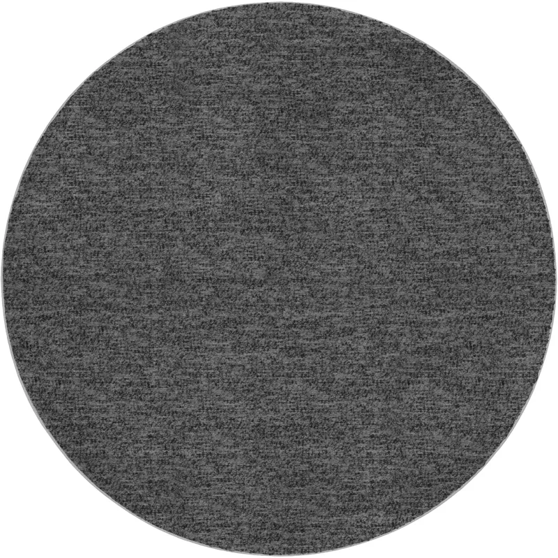 Luxury Washable Voyage Charcoal 8\' x 8\' Round Rug
