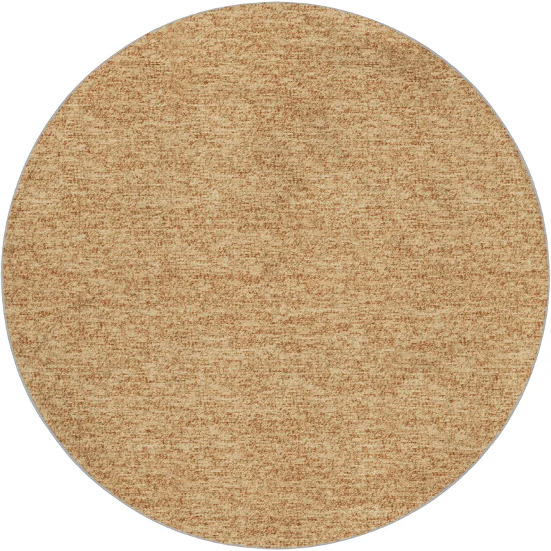 Luxury Washable Voyage Copper 8\' x 8\' Round Rug