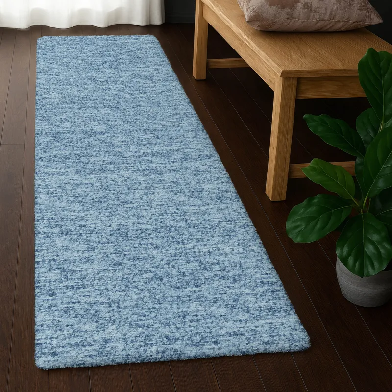 Luxury Washable Voyage Denim 2\'3\" x 7\'6\" Runner Rug