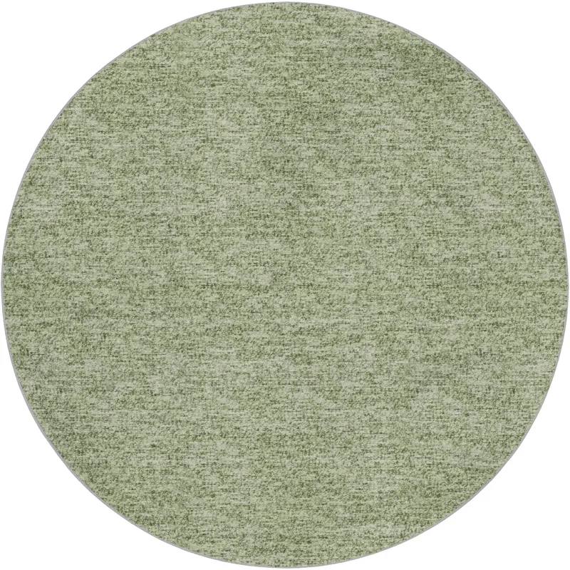 Luxury Washable Voyage Fern 8\' x 8\' Round Rug