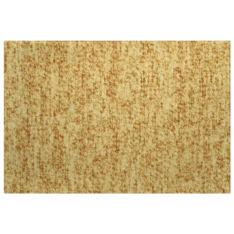 Luxury Washable Voyage Gold 1\'8\" x 2\'6\" Rug