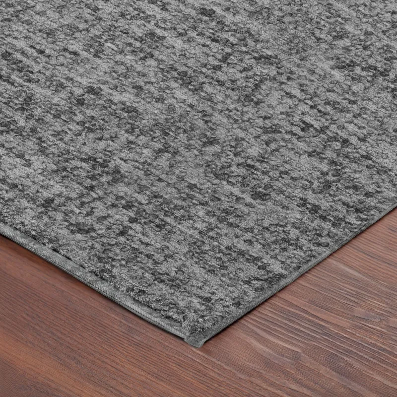 Luxury Washable Voyage Gray 2\'3\" x 7\'6\" Runner Rug