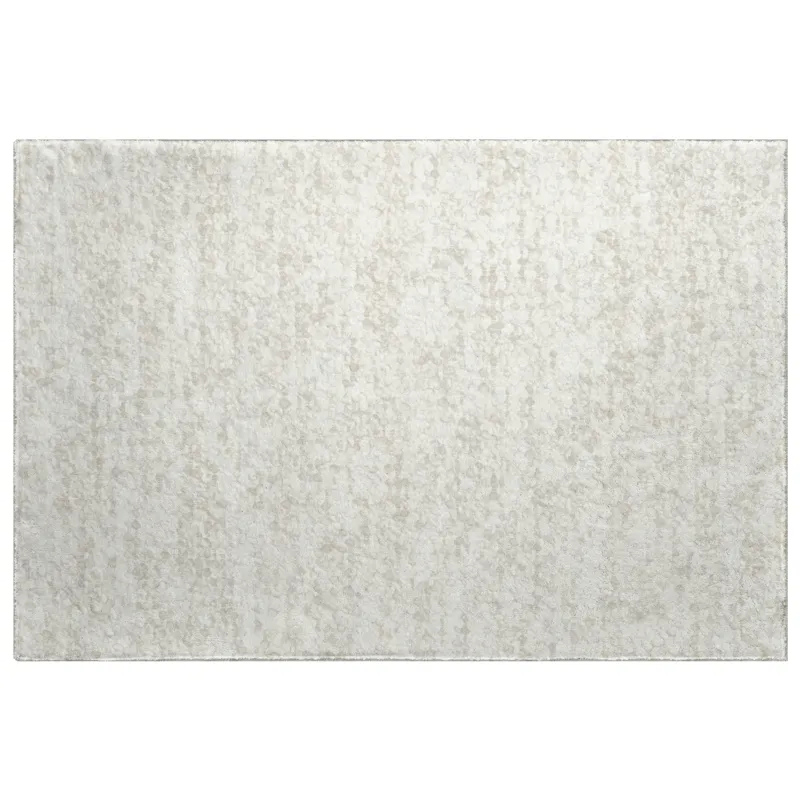 Luxury Washable Voyage Ivory 1\'8\" x 2\'6\" Rug