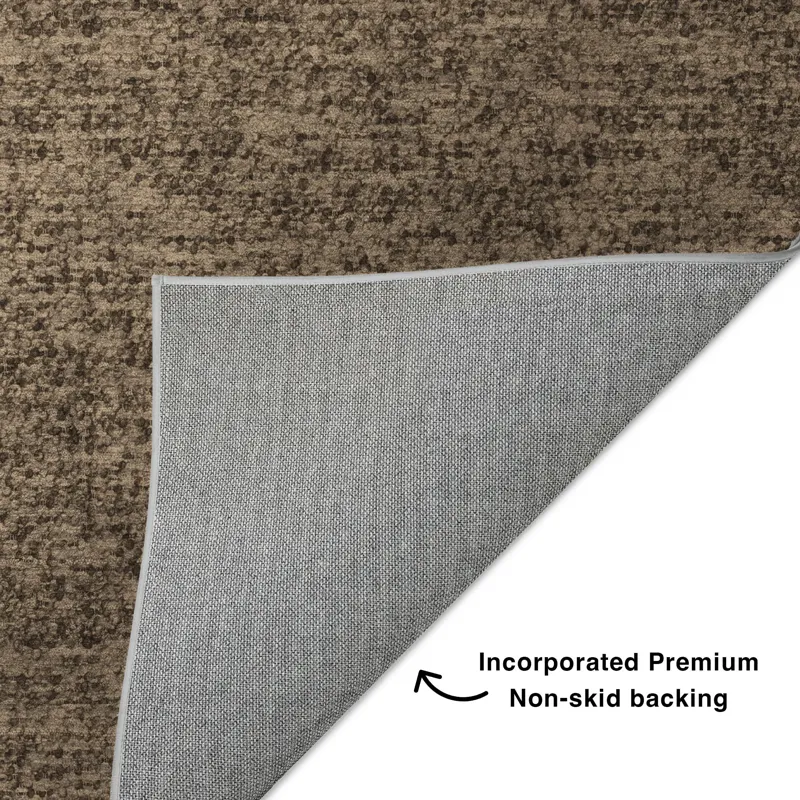 Luxury Washable Voyage Mocha 8\' x 10\' Rug