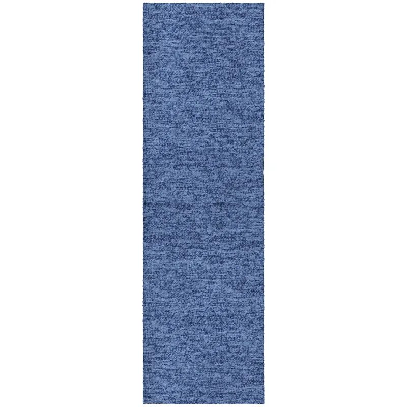 Luxury Washable Voyage Navy 2\'3\" x 7\'6\" Runner Rug