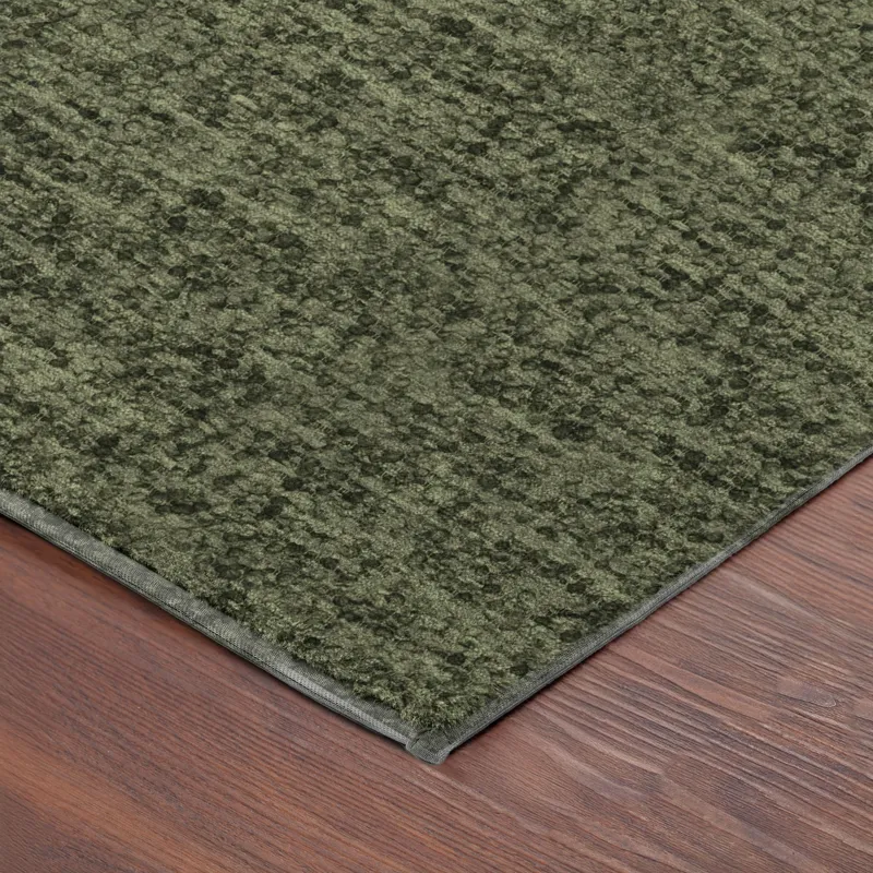 Luxury Washable Voyage Olive 8\' x 10\' Rug