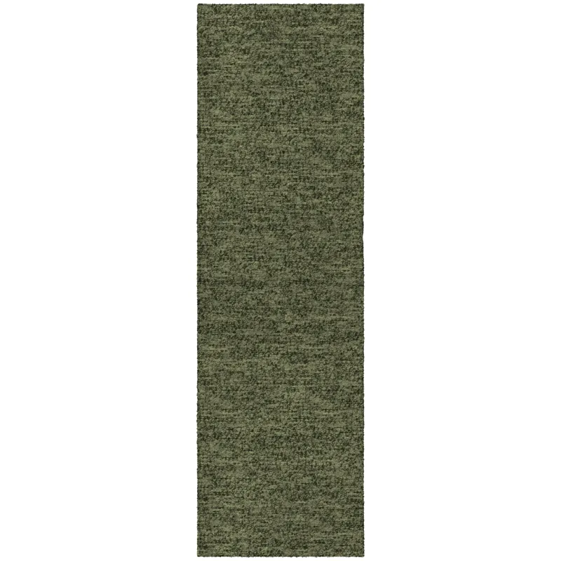 Luxury Washable Voyage Olive 2\'3\" x 7\'6\" Runner Rug