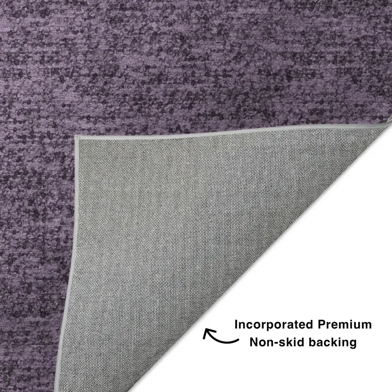 Luxury Washable Voyage Plum 5\' x 7\'6\" Rug