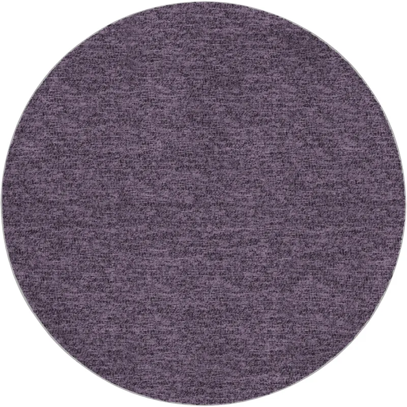 Luxury Washable Voyage Plum 8\' x 8\' Round Rug