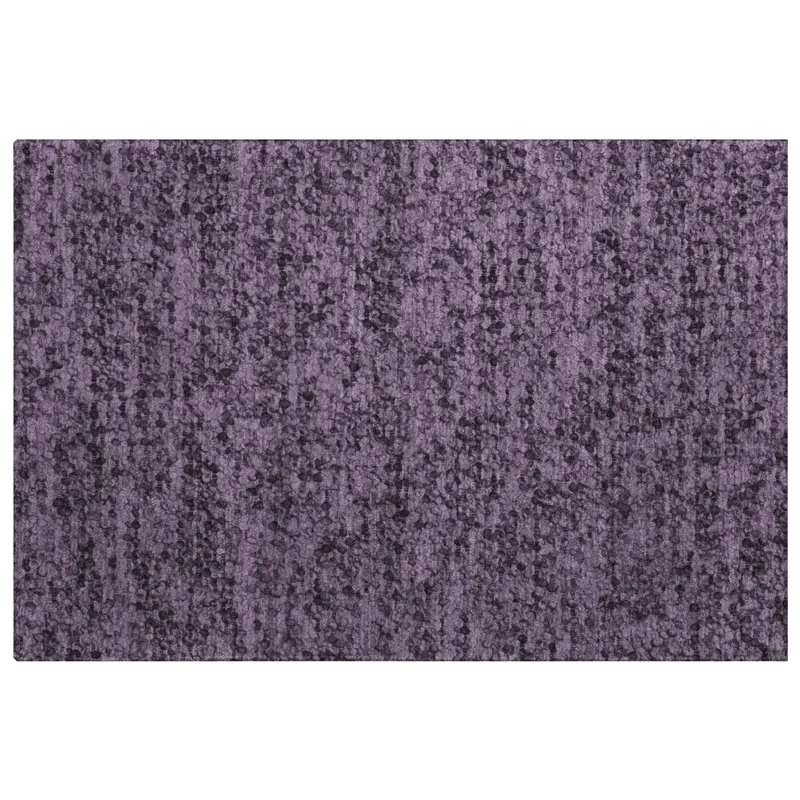 Luxury Washable Voyage Plum 1\'8\" x 2\'6\" Rug