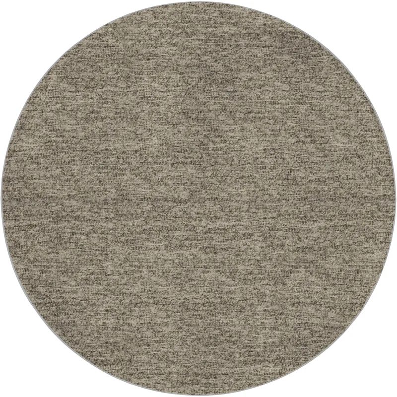 Luxury Washable Voyage Putty 8\' x 8\' Round Rug