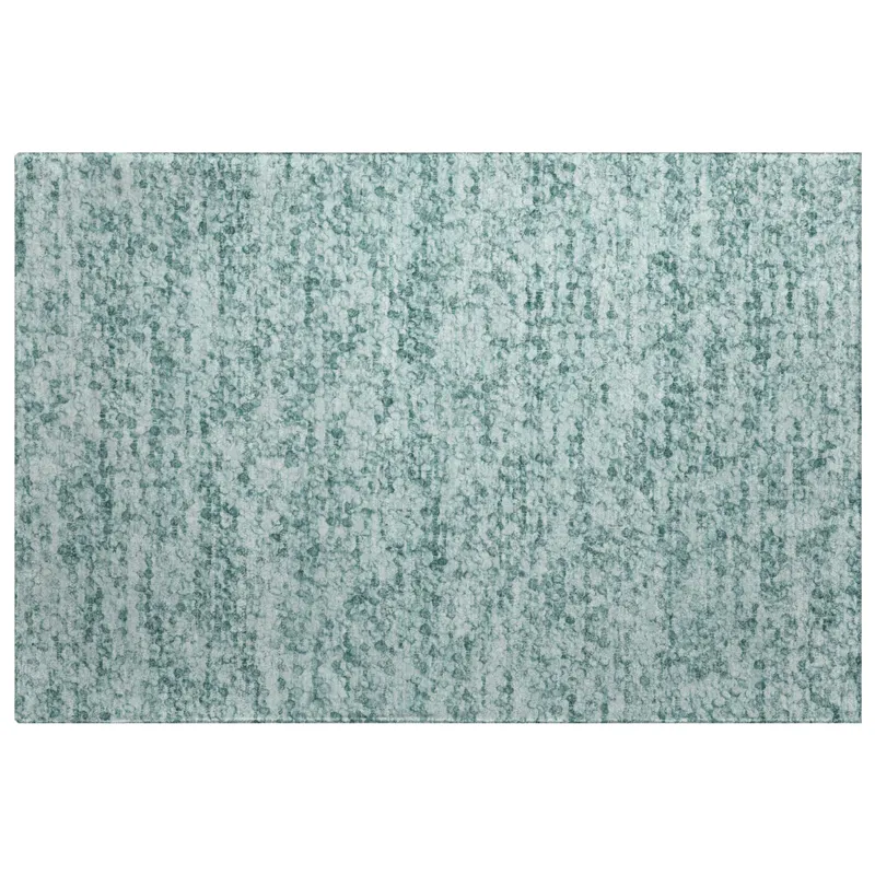 Luxury Washable Voyage Seafoam 1\'8\" x 2\'6\" Rug